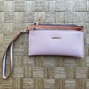Pink &Tan Wristlet Clutch